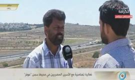 #شاهد #مباشر مواجهات بين الشبان وقوات الاحتلال أمام سجن عوفر غرب رام الله تضامنا مع الاسرى المضربين منذ 40 يوما .