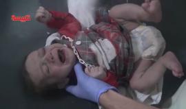 أطفال رضع ضحايا القصف على مدينة #تلبيسة بريف #حمص الشمالي