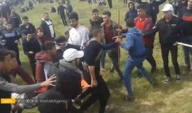 #عاجل إصابة جديدة لمتظاهر برصاص الاحتلال قرب السياج الفاصل شرق مدينة غزة . 
 تصوير: إبراهيم أبو الجود