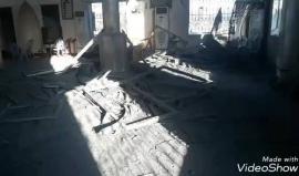 #شاهد الدمار في مسجد الكتيبة اثر الغارات الصهيونية قبل قليل غرب مدينة غزة