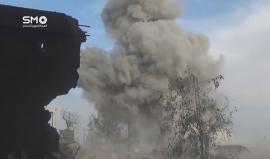 دمشق : جانب من القصف العنيف الذي يتعرض له حي جوبر الدمشقي