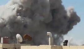 سوريا - دمشق : الغارت الجوية التي نفذها الطيران الحربي على حي القابون الدمشقي