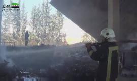 #شاهد : 25 غارة جوية خلال 24 ساعة على بلدة #حيان، خلفت شهيد وما يقارب 20 اصابة بين المدنيين بينهم نساء وأطفال منهم خطرة، ودمار كبير وواسع في منازل المدنيين