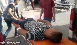 #فيديو وصول عدد من الإصابات لمستشفى شهداء الاقصى جراء اعتداء الاحتلال على المتظاهرين شرق البريج