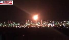 #شاهد : فيديو : اندلاع حريق قرب مصافي النفط في حيفا قبل قليل.