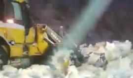 #شاهد تراكم الثلوج في منطقة جبل الشيخ شمال فلسطين فجر اليوم.