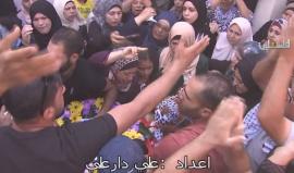 مشهد مؤثر من تشييع جثمان الشهيد عمار الطيراوي في قرية كفر عين، شمال رام الله