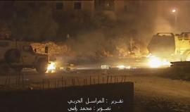 شاهد استهداف ناقلات الجند بـ"المولوتوف" خلال اقتحامها رام الله والبيرة