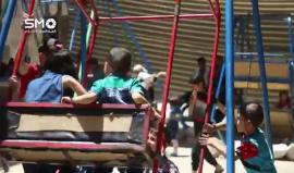 #شاهد فعالية للدفاع المدني في الغوطة الشرقية خلال أيام عيد الفطر بريف دمشق