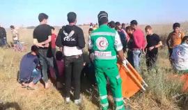 الشهيد إبراهيم أبو ثريا خلال مشاركته في مسيرات الغضب للقدس قبل 6 أشهر.