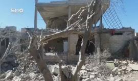 سوريا - ريف درعا : آثار الدمار في منازل المدنيين إثر الغارات الجوية على بلدة نصيب