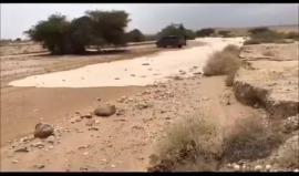 فيضانات بسبب تساقط الامطار في الداخل المحتل