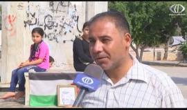 موظف سابق في السلطة يعتصم لإعادة مخصصه مالي - مريم الحاج موسى