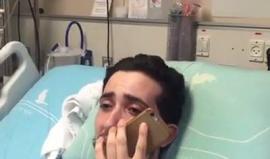 #شاهد
الأسير المضرب عن الطعام محمود البلبول شقيق الأسير المضرب الدكتور محمد البلبول في مستشفى أساف هروفيه ويقرران الاستمرار بالإضراب حتى انهاء اعتقالهما الإداري.
نقلا عن صفحة النائب أحمد الطيبي