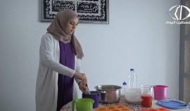 صفاء حورني..سيدة فلسطينية من بلدة العطارة في جنين تصنع الصابون ومستحضرات التجميل داخل منزلها