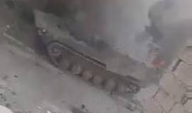 الثوار يدمرون آلية للنظام السوري في حي المعادي بـ حلب صباح اليوم ومقتل طاقمها بالكامل