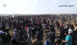 تسجيل.. شجاعة الشباب الثائر أمس على الحدود الشرقية لجباليا وقصهم للسلك الزائل أمام جنود الاحتلال