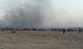 #مباشر من الحدود الشرقية لمدينة غزة
بث/ عبد الرحمن الربعي