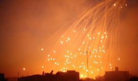 فيديو من قصف طائرات التحالف الدولي أحياء مدينة الرقة الغربية بالفسفور الأبيض