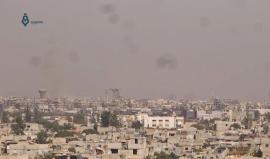 ريف دمشق- قصف بالطيران الحربي على مدينة دوما