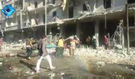 #شاهد | مجزرة حي الحلوانية في مدينة #حلب التي راح ضحيتها 25 شهيد كحصيلة أولية إثر استهداف الطيران الحربي للحي بغارتين.
وكالة ثقة