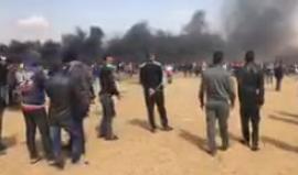 #مباشر تواصل اعتداءات قوات الاحتلال على المتظاهرين شرق خانيونس في #جمعة_الشباب_الثائر