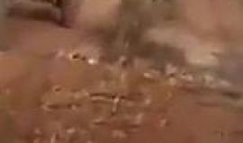 جانب من حركة النزوح من بلدات ديرحافر والخفسة والمهدوم ومسكنة باتجاه منبج وجرابلس في ريف حلب بسبب القصف المكثف من طائرات النظام وروسيا