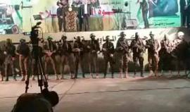 مباشر حماس تنظم حفل تأيبن لشهيدي القسام مصباح شبير ومحمد الأغا في خانيونس اللذين ارتقيا في نفق سرايا القدس الذي استهدفه الاحتلال على حدود قطاع غزة قبل أيام
