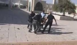 متابعة التوتر في الأقصى ..
فيديو يظهر اعتداء قوات الاحتلال على المصلين واعتقال احدهم