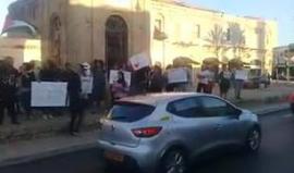 #فيديو مظاهرة في يافا المحتلة رفضا لنقل السفارة الامريكية وقتل متظاهري غزة