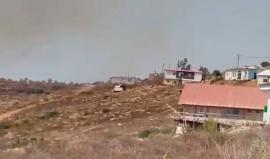 #شاهد حرائق كبيرة تتسبب بإخلاء منازل المستوطنين في مستوطنة "بيت عين" المقامة على أراضي الفلسطينيين شمال الخليل