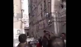 انهيار منازل في صنعاء القديمة جراء استمرار هطول الأمطار الغزيرة