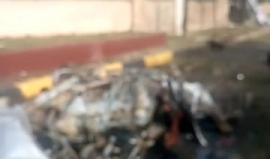 #شاهد من مكان انفجار سيارة عند كوبر أكتوبر في الدقي أدى الى تضرر عدد من السيارات في المكان