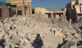 #شاهد آثار الـغارات الجوية التي استهدفت بلدة حيان بريف حلب