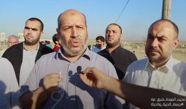 شاهد: رسالة نائب قائد حركة حماس في غزة د. خليل الحية خلال مشاركته في #جمعة_الحرية_والحياة شرق غزة