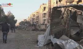 دمار كبير في حي الوعر المحاصر في حمص جراء قصف النظام العنيف