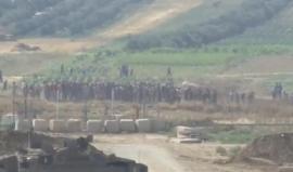 #مباشر من الجانب الصهيوني أمام السياج الفاصل شرق غزة