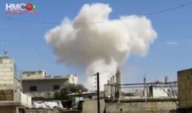 #شاهد | العديد من الجرحى جراء الغارات الجوية على الغنطو في الريف الشمالي من #حمص