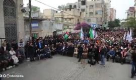 #شاهد مسيرة حاشدة خرجت اليوم في محافظة #خانيونس ظهر اليوم نصرة للقدس