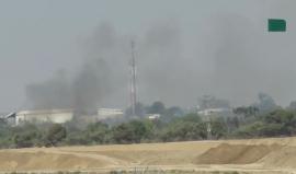 #شاهد الحرائق الأضخم منذ انطلاق مسيرات العودة الكبرى والتي اندلعت في الأراضي المحتلة بفعل الطائرات الورقية الحارقة