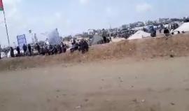 #مباشر جولة صباحية في مخيم العودة على الحدود الشرقية لمدينة خانيونس 
#جمعة_الشباب_الثائر