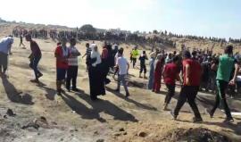 #مباشر| من المواجهات المندلعة شرق مخيم البريج، وسط قطاع غزة. 
تصوير: سامي مصران