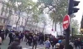 #شاهد | مصادمات بين الشرطة الفرنسية واليمين المتطرف بزعامة مارين لوبان في باريس