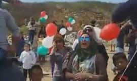 وقفة أمام سجن عوفر الإسرائيلي غرب رام الله تضامنا مع الاسرى المضربين عن الطعام .