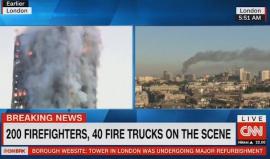 #شاهد حريق ضخم يلتهم برجاً سكنياً مكونا من 30 طابقا غرب لندن ووجود جرحى