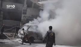 توثيق قصف النظام بالنابالم الحارق مدينة دوما بريف دمشق