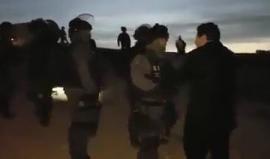 عضو الكنيست ايمن عوده في الموجهات بين أهالي قرية أم حيران وقوات الاحتلال