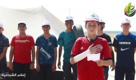 شاهد: رسالة طلاب مخيمات #راجع_لبلادي بمنطقة الشجاعية للاحتلال من أرض مخيم العودة شرق غزة