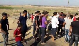 #مباشر| من المواجهات المندلعة شرق مخيم البريج، وسط قطاع غزة. 
تصوير | سامي مصران