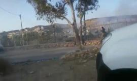 اعتداء قوات الاحتلال على المواطنين الفلسطينيين في قرية الولجة جنوب القدس خلال تصديهم لمحاولات هدم أربعة منازل